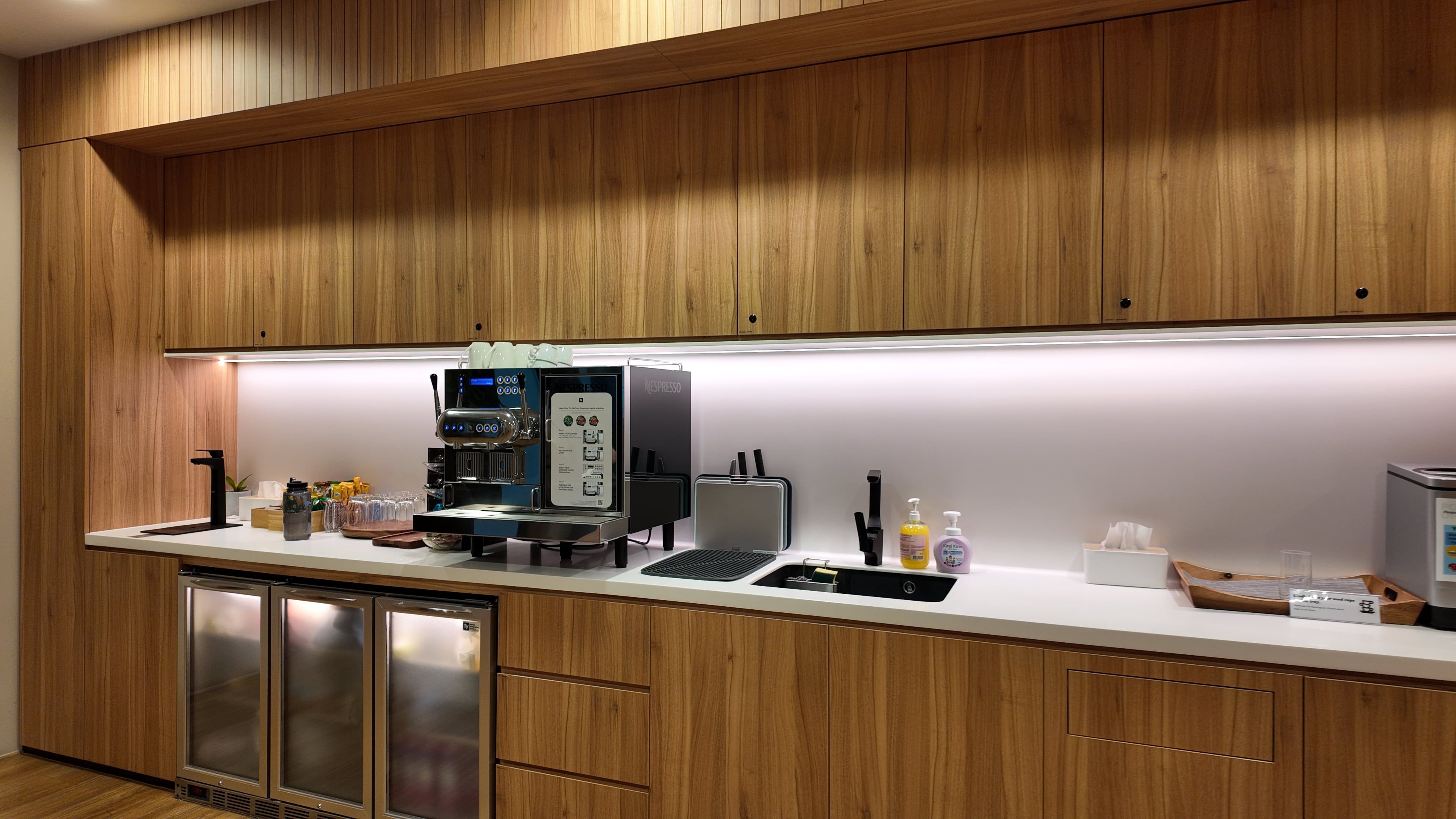 Shared pantry at Bayspace MBFC