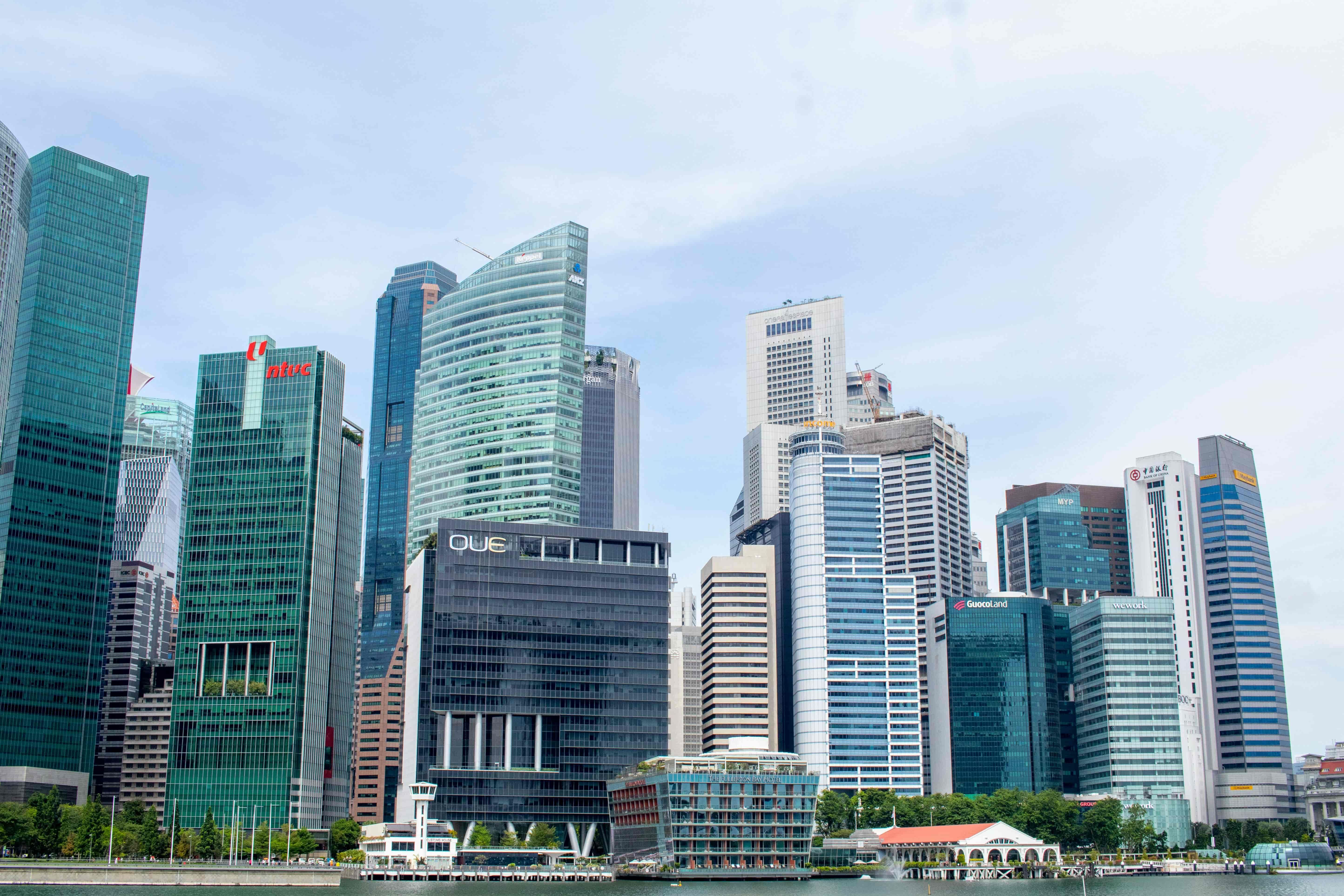 Office buildings in Singapore downtown core CBD
