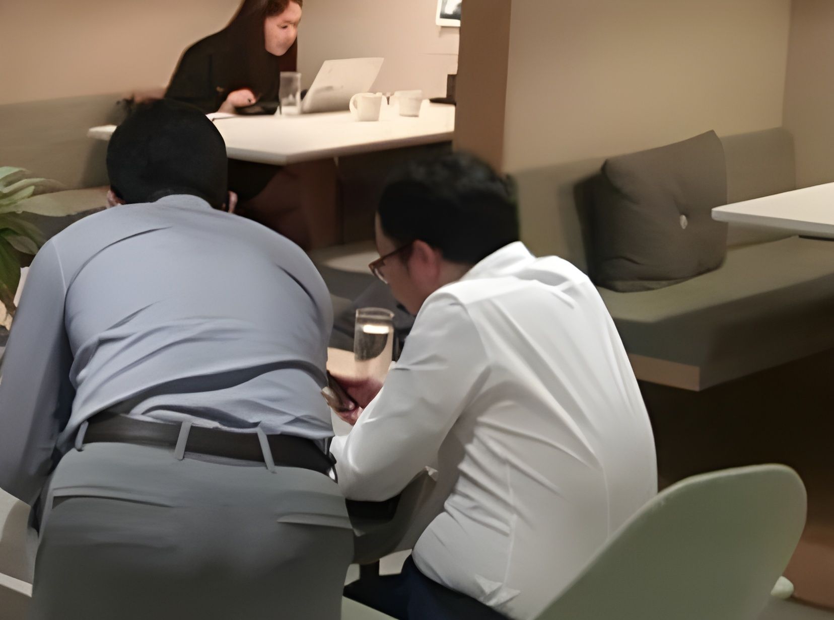 Analyzing contract at office pantry