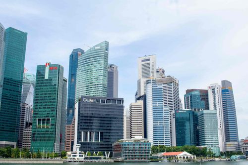 Office buildings in Singapore downtown core CBD